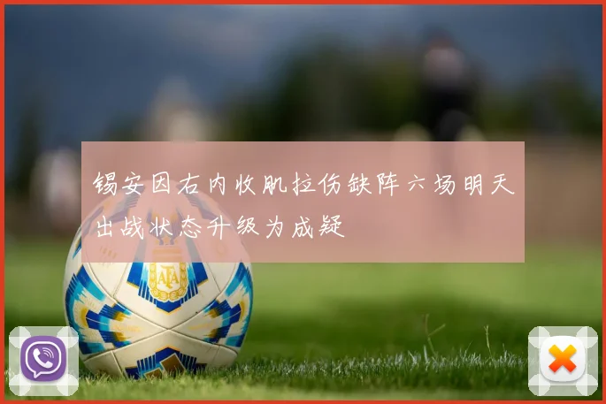 锡安因右内收肌拉伤缺阵六场明天出战状态升级为成疑
